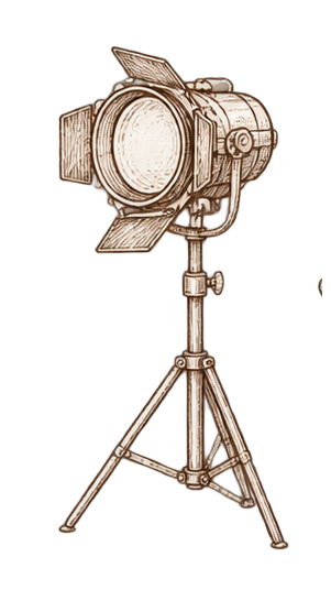 Hand-drawn studio light